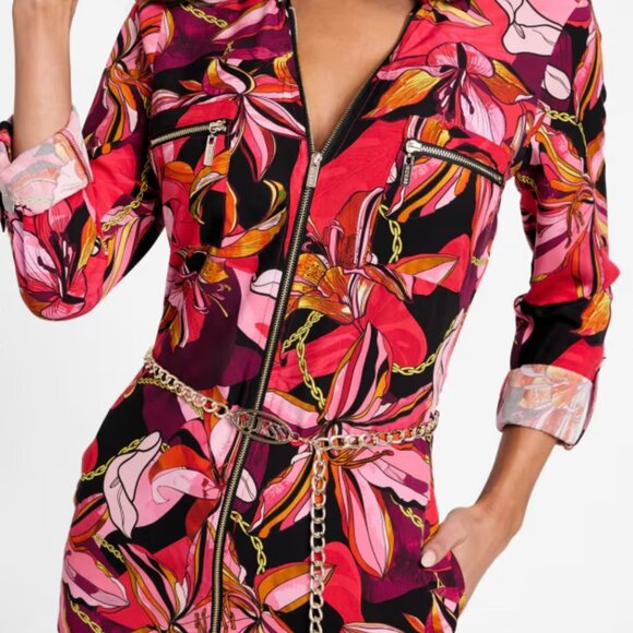 NEW GUESS - Elina Printed Belted Dress - Picture 3 of 5